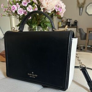 Kate spade crossbody black and white
